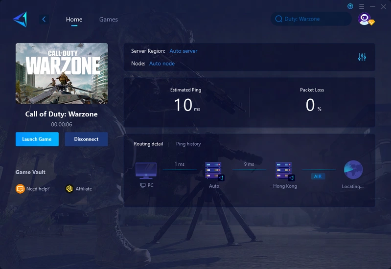 Call of Duty: Warzone Game Booster - gearupbooster.com